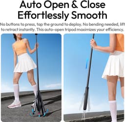 Ulanzi SK-21 Selfie Stick Statief - Uitschuifbaar van 30 tot 180 cm - Quadripod met auto-Open functie - Magnetisch MagSafe statief - Ingebouwde bluetooth remote - Zwart — thumbnail 4