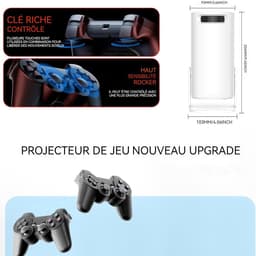 sogiol® Beamer Thuisbioscoop Projector - HD Ready 720P - 160 ANSI Lumen - WiFi Screen Mirroring - Draagbare Gaming Projector - Wit — thumbnail 4
