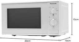 Magnetron met Grill - Oven Combimagnetron - Snel Eten Opwarmen - Analoge Programmering - 20 liter - Wit — thumbnail 2