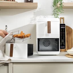 Heteluchtfriteuse - Airfryer Dubbel - Gezond Koken - Verticaal Ontwerp - 9 Liter - Zwart — thumbnail 4