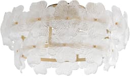 COVREO Plafondlamp met ventilator 52 cm goud glas, 6 standen en app-bediening — thumbnail 3