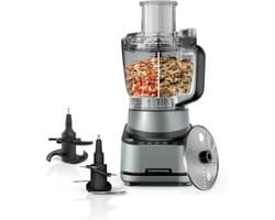Thuys - Multifunctionele Foodprocessor 850W – 2,1 L – 4 Automatische Programma’s – Hakker, Mixer, Rasp & Deegmixer – Zwart