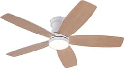 COVREO Plafondventilator met verlichting 106 cm wit naturel hout, 6 snelheden — thumbnail 3