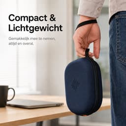 Sounix Koptelefoon Hoes - Harde Beschermcase voor JBL, Sony Koptelefoons - Waterafstotende Opberghoes met Draagband - Blauw — thumbnail 5