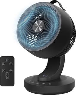 SONGMICS XFC001B1EU Bureauventilator, stil, 20 dB, met afstandsbediening, krachtige luchtcirculatie, 70 graden oscillatie, 8 snelheden, timer 12 uur, inktzwart — thumbnail 1
