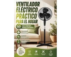 Wentinkmo Elektische staande Ventilator - diameter 45cm - Verstelbare hoogte tot 120 cm