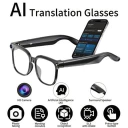 PEJE AI Slimme Bril met Camera - 1080P HD Opname, ChatGPT AI-Assistent, Realtime Vertaling, Audio-opname & Kleurveranderende Lenzen — thumbnail 1