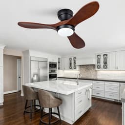 36 inch Ventilator - 3 CCT Verlichting - Afstandsbediening - 6 Snelheden - 3 Massief Houten Bladen - Omkeerbare Rotatie — thumbnail 4