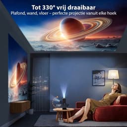 LNMsolutions® Mini Beamer - Beamer - Projector - Zwart - 20cm x 18cm x 14cm — thumbnail 3