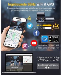 NIVA® Dashcam - Autocamera voor Auto - Compacte Autocamera - Zwart - 3cm x 5cm x 10cm — thumbnail 5