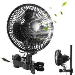 Lemlit Ventilator - Clipventilator klein - 3 Snelheden 90°/120° Verstelbaar Fan - voor Kweektent, Slaap- en Woonkamer - Klaslokaal en Kantoor - Zwart — thumbnail 1