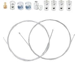 Dailygoods- Reparatieset Universeel - Koppelings-/Remkabel - 2 x Gaskabel 2 m - Inclusief Kabelbinder - Hoogwaardig Staal - Duurzaam en Slijtvast - Kabelset