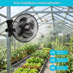 Lemlit Ventilator - Clipventilator klein - 3 Snelheden 90°/120° Verstelbaar Fan - voor Kweektent, Slaap- en Woonkamer - Klaslokaal en Kantoor - Zwart — thumbnail 4