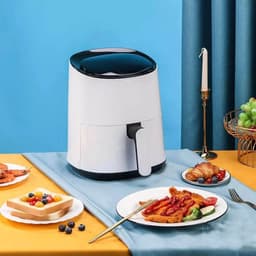 Slimme luchtfriteuse - Olievrije cooker - Gezond koken - Touchscreen bediening - 3L capaciteit - Wit — thumbnail 3