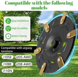 Dailygoods- Messerscheibenset voor Segway Navimow Mähroboter - 30x Bladen - Glasvezelversterkte Messerscheibe - Tuning - Grasmaaier Draaischijf - Schokbestendig - Maaimes — thumbnail 4
