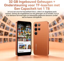 Blackview WAVE 2C Smartphone - 5 Inch palmtelefoon - 32GB ROM - 3000 mAh - Android 16 Go - Gezichtsherkenning - GPS - Universele 3,5 mm audio-aansluiting - Oranje — thumbnail 5