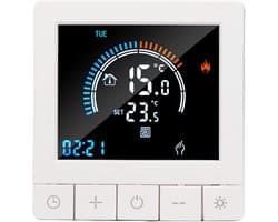 Slimme Thermostaat - Temperatuurregelaar - Comfort Verwarmen - Programmeerbare Functie - 86 mm - Wit