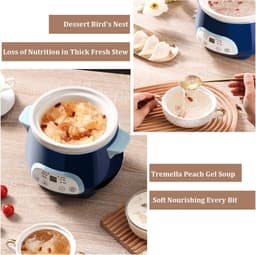 Elektrische Stoofpot - Multicooker Timer - Gezond Koken - 6 Slimme Programma's - 1.2 Liter - Multicolor — thumbnail 4