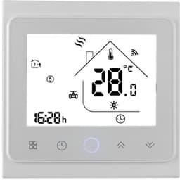 Slimme Thermostaathoes - Digitale Kamerthermostaat - Verwarmingsregeling - WIFI en Spraakbesturing - 95-240V - Wit — thumbnail 1