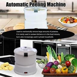 Elektrische Aardappelschiller - Schilmachine Keuken - Snel Groenten Schillen - Dubbele Functie Droger - 85W Vermogen - Wit — thumbnail 5