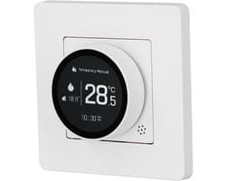 Slimme Thermostaat - Verwarming Regelunit - Energie Besparen - Kleuren LCD Touchscreen - 95-245VAC - Wit