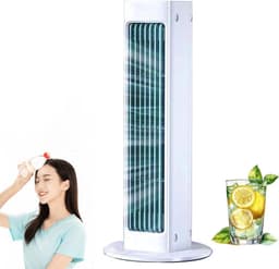 KZQ Draagbare Usb Luchtkoeler Ventilator Met Dubbele Stand Ultrastil Voor Keuken En Slaapkamer Wit — thumbnail 1