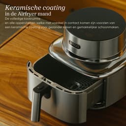 Cosori Iconic Single - RVS airfryer - 6.2L inhoud - Keramische anti aanbaklaag - met app ondersteuning — thumbnail 2