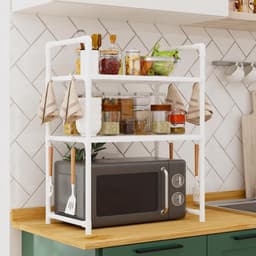 Magnetron Standaard - Keukenrek - Keuken Organiseren - In Hoogte Verstelbaar - 29 cm Breed - Wit — thumbnail 3