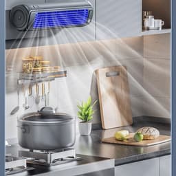 KZQ Draagbare Luchtkoeler Bureauventilator en koelventilator - 3 snelheden met LED touchscreen - USB oplaadbaar - Desktop en wandmontage - Voor kantoor slaapkamer en keuken - Wit — thumbnail 4