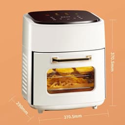 Luchtfriteuse Oven - Mini Elektrisch - Snelle Maaltijden - Digitaal Touchscreen - 15 Liter Capaciteit - Groen — thumbnail 2