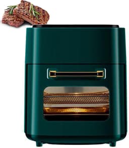 Luchtfriteuse Oven - Mini Elektrisch - Snelle Maaltijden - Digitaal Touchscreen - 15 Liter Capaciteit - Groen — thumbnail 1