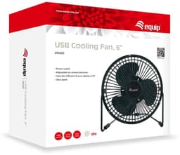 Solidchoice - Tafelventilator USB 15 cm Zwart — thumbnail 2