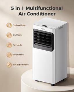 Mobiele Airco 10000 BTU – 3-in-1 Draagbare Airconditioner – WiFi – Ontvochtiger – Voor Grote Ruimtes — thumbnail 2