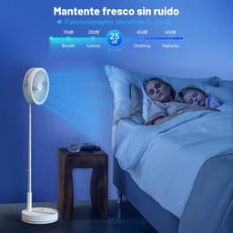 Ventilator Draagbaar – 8000mAh Accu – Stil 12-22 dB – Opvouwbaar, Oscillerend & Met Afstandsbediening — thumbnail 5