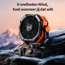 uJOY Ventilator - 8 instelbare ventilatorsnelheden - Automatische oscillatie - Powerbankfunctie - 4 LED-lampen - Kleur groen — thumbnail 3