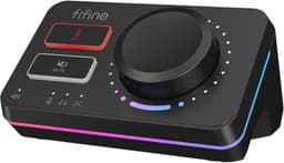 FIFINE SC9 - Zwart - Streaming Deck - DJ Mixer - Gaming Mixer - Podcast / Stream / Gaming - XLR Aansluiting - Line-in - Voice Changer — thumbnail 1