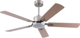 MIVRAY Plafondventilator Met Verlichting En Afstandsbediening – 52 Inch – 5 Bladen – Metaal En Hout – Nikkel – Slaapkamer En Woonkamer — thumbnail 4