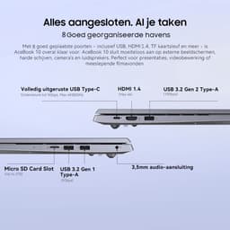 Blackview AceBook 10 Laptop - Intel® Pentium® Silver N6000 - Intel® Graphics - 18,5" Full HD - 16 GB DDR4 - 512 GB SSD - Windows 11 Pro - Grijs — thumbnail 3