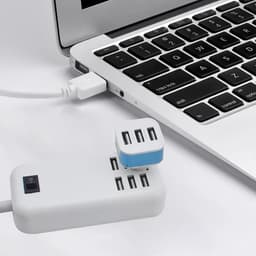 USB Hub - USB Verdeler - Data Overzetten - 3 Poorten - Compact Formaat - Blauw — thumbnail 2