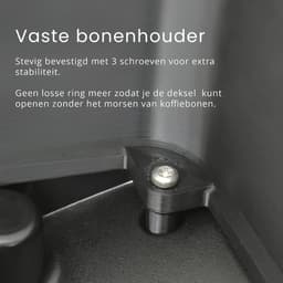 Koffiebonenhouder voor Philips EP 1200 2200 5400, Extra capaciteit, 1.5L | Accessoire voor Philips koffieapparaat, Vaste montage bonen verhoger — thumbnail 3
