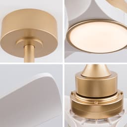 MIVRAY Plafondventilator Met Verlichting – 52 Inch, 6 Snelheden, Omkeerbare DC-Motor, 3 ABS Bladen – Wit Goud – Voor Slaapkamer En Woonkamer — thumbnail 5