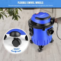 Velori Industriële Nat- en Droogstofzuiger 15L - Werkplaatsstofzuiger - Bouwstofzuiger - Zakloze Stofzuiger - 3-in-1 Blaasfunctie - 1200W - 19 kPa Zuigkracht - HEPA Filter — thumbnail 2