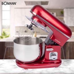 Keukenmachine - Mixer Deegmachine - Deeg Bereiden - Traploze Snelheidsregeling - 5 Liter - Rood — thumbnail 2