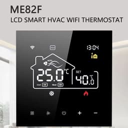 Slimme thermostaat - Temperatuurregelaar - Comfort regelen - App en spraakbesturing - 86x86mm - Zwart — thumbnail 3