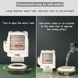 Verdampingskoelers Ventilator - Luchtkoeler huishoudelijke bevochtiging mobiele airconditioning watergekoelde kleine airconditioner — thumbnail 3
