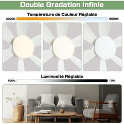52 Cm Stille Plafondventilator met Licht en Afstandsbediening, 40 W Plafondventilatorlamp met E27 - Steker, Woonkamer, 3 Snelheden, 6 Bladen — thumbnail 2
