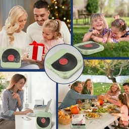 Draagbare Bluetooth-cd-speler met USB-C-snelladen – Ultradun en compact – Ondersteunt MP3/WMA-formaten – Geschikt voor zowel reizen als thuisgebruik – Groen — thumbnail 5