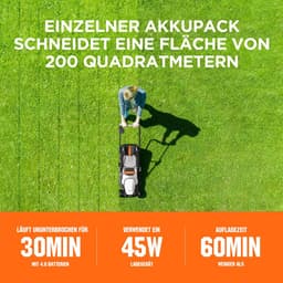 Accugrasmaaier - Draadloze maaier - Gazon Onderhoud - Vijf maaihoogtes - 33 cm maaibreedte - Zwart — thumbnail 4
