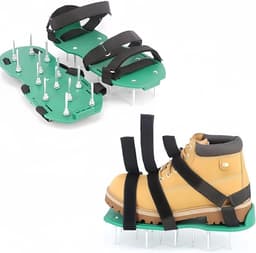 SnelShoppen - Grasmaaier Schoenen met Spikes, 15mm Nagels, 26 Stalen Punten, Verstelbare Bandjes, Groene Tuin Ventilatie Schoenen voor Grondbewerking — thumbnail 1
