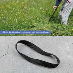 SnelShoppen - Vervangende Aandrijfriem Rubber Zwart 3mm Stapel 13mm Breedte 103 Tanden 309mm Omvang Geschikt voor MacAllister MGTP1000 Grasmaaier — thumbnail 3